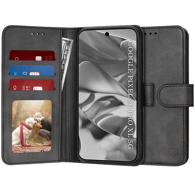 Husa de protectie Techsuit Diary Book compatibil cu Google Pixel 10 Pro XL, Negru