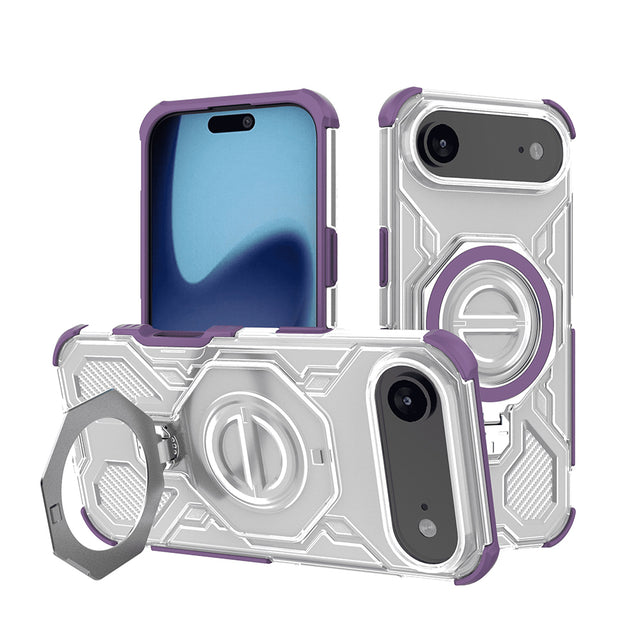 Husa de protectie Techsuit Carbon Shield PRO compatibil cu iPhone 17 Air, Mov Transparent