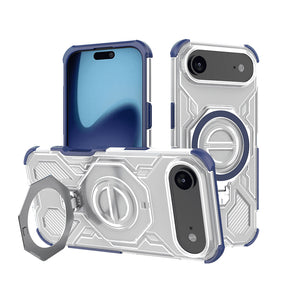 Husa de protectie Techsuit Carbon Shield PRO compatibil cu iPhone 17 Air, Albastru Transparent