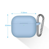 Casti Blueo Liquid Silicone Protect Case, for AirPods 3, Bleumarin