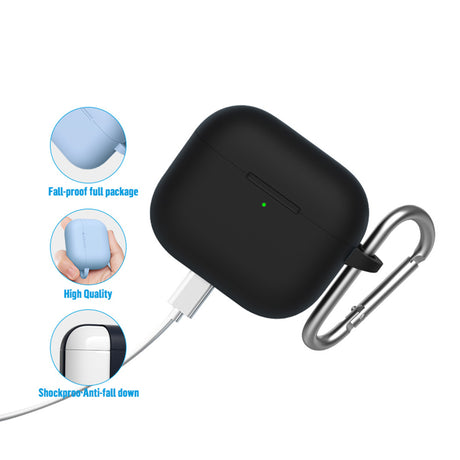 Casti Blueo Liquid Silicone Protect Case, for AirPods 3, Bleumarin