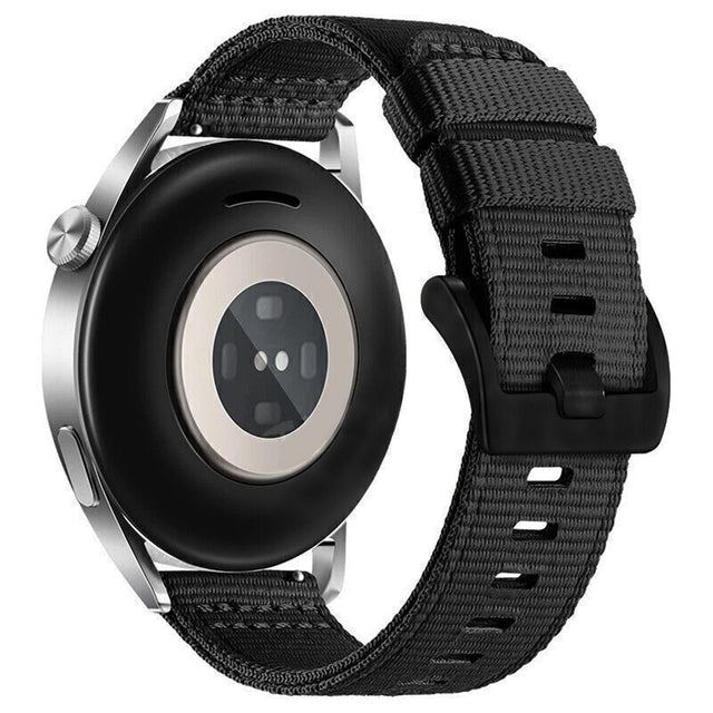 Curea smartwatch Techsuit Watchband 20mm (W070) compatibil cu Samsung Galaxy Watch 4/5/Active 2, Huawei Watch GT 3 (42mm)/GT 3 Pro (43mm), Obsidian Black