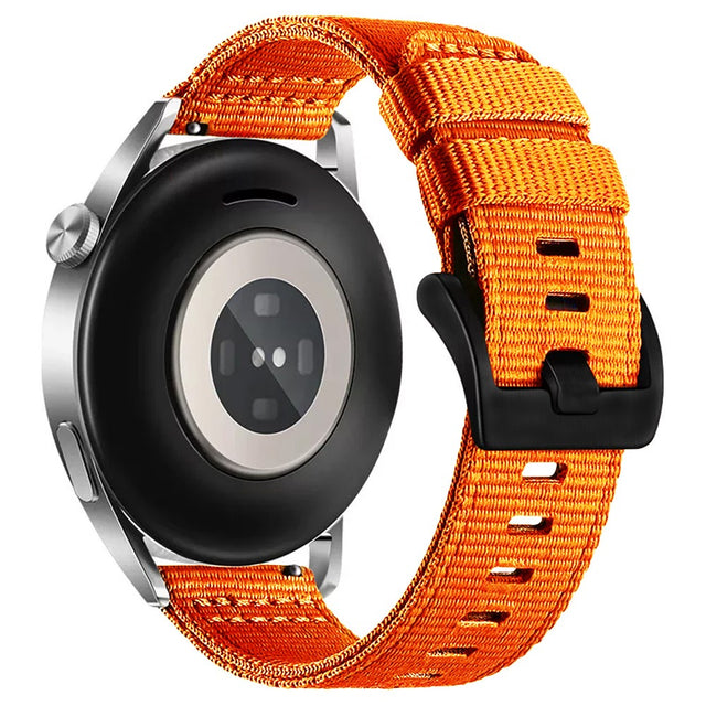 Curea smartwatch Techsuit Watchband 20mm (W070) compatibil cu Samsung Galaxy Watch 4/5/Active 2, Huawei Watch GT 3 (42mm)/GT 3 Pro (43mm), Portocaliu Blossom