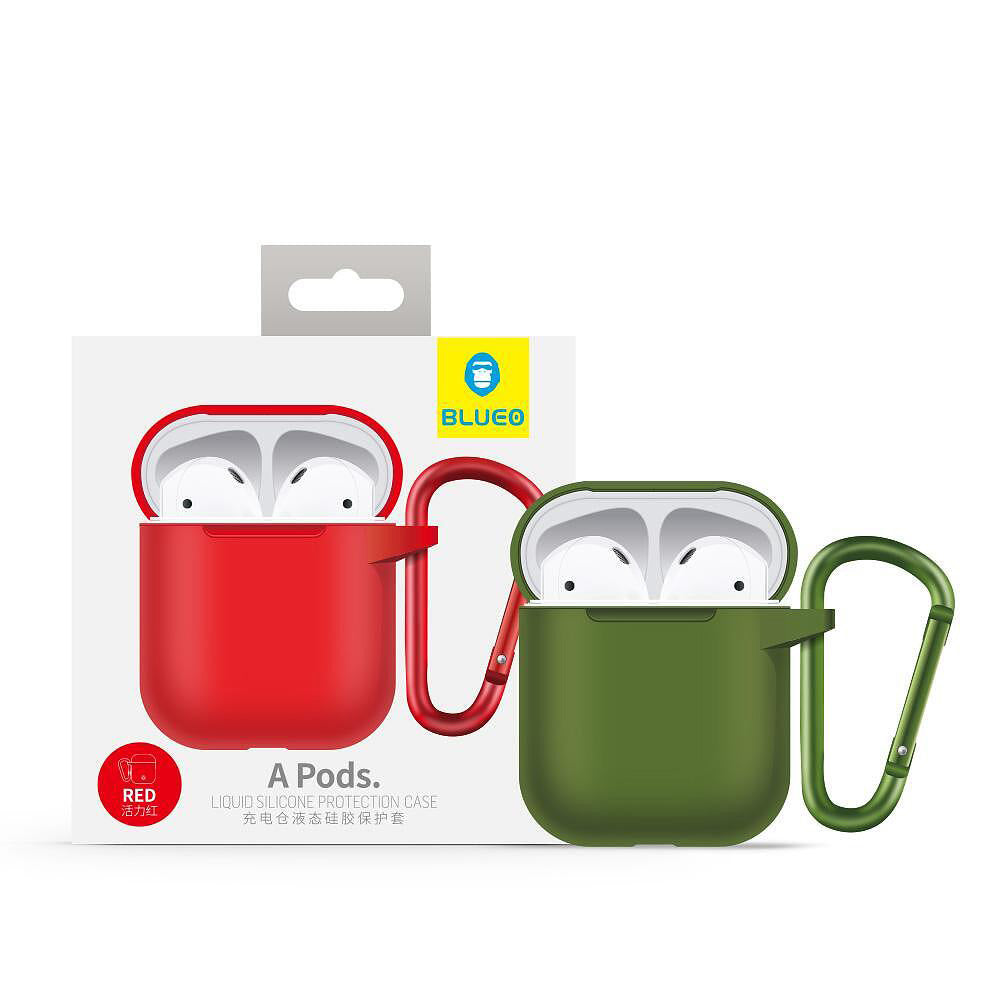 Casti Blueo Liquid Silicone Protect Case, for AirPods 1, Verde
