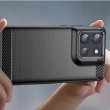 Husa de protectie Techsuit Carbon Silicone compatibil cu Motorola Moto G86, Negru