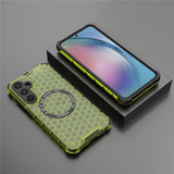 Husa de protectie Techsuit HoneyComb Shield MagSafe compatibil cu Samsung Galaxy S25, Verde Lime