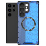 Husa de protectie Techsuit HoneyComb Shield MagSafe compatibil cu Samsung Galaxy S24 Ultra, Albastru