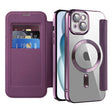 Husa de protectie Techsuit SmartMag Book compatibil cu iPhone 15 Plus, Mov