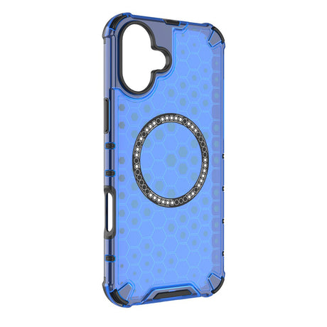 Husa de protectie Techsuit HoneyComb Shield MagSafe compatibil cu iPhone 16, Albastru