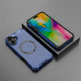 Husa de protectie Techsuit HoneyComb Shield MagSafe compatibil cu iPhone 16, Albastru