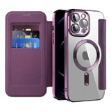 Husa de protectie Techsuit SmartMag Book compatibil cu iPhone 12 Pro Max, Mov
