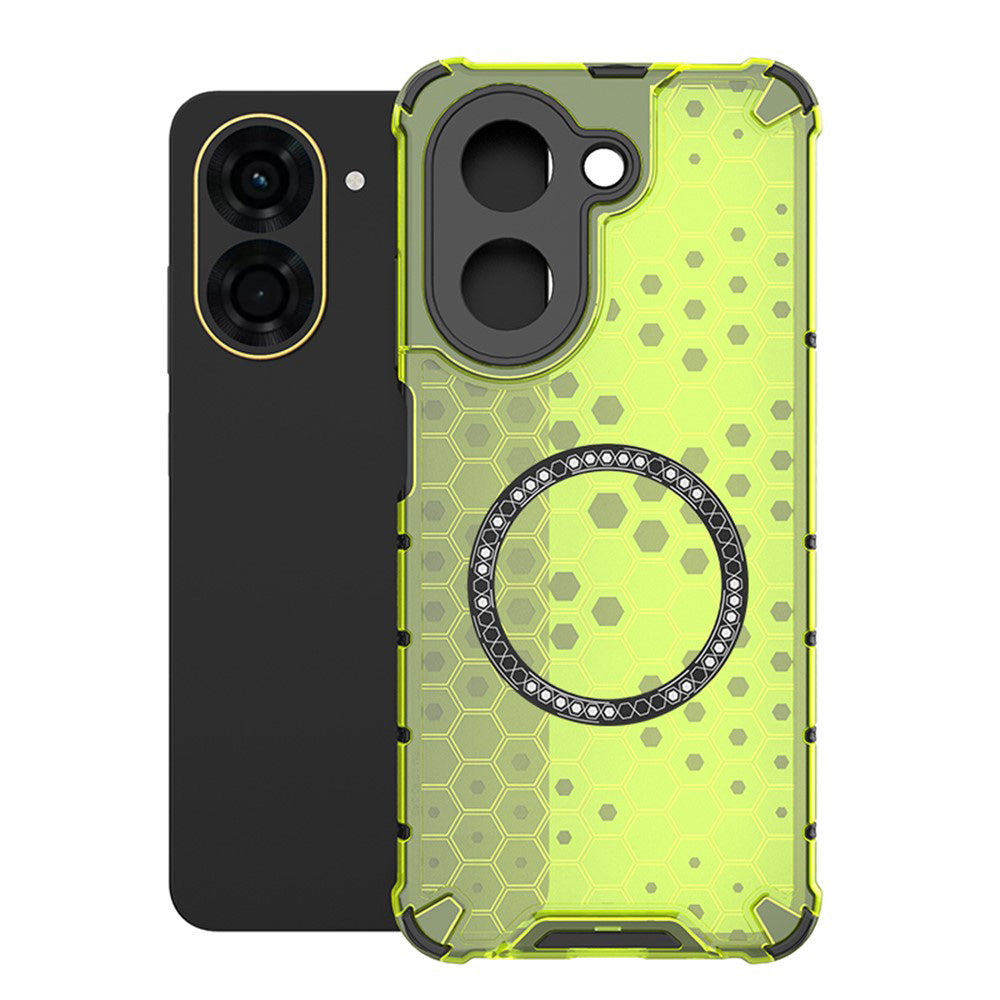 Husa de protectie Techsuit HoneyComb Shield MagSafe compatibil cu Xiaomi Redmi A5 4G (Regional), Verde Lime