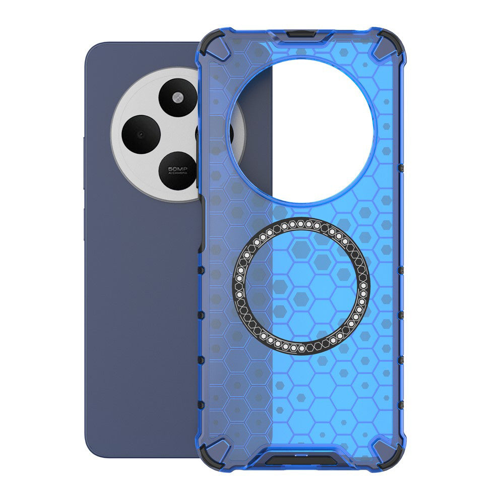 Husa de protectie Techsuit HoneyComb Shield MagSafe compatibil cu Xiaomi Redmi 14C / Poco C75, Albastru