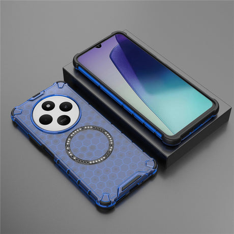 Husa de protectie Techsuit HoneyComb Shield MagSafe compatibil cu Xiaomi Redmi 14C / Poco C75, Albastru