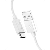 Cablu Spigen Essential EB6020AC (ACA08716), Fast Charging, USB to Type-C, 60W, 480Mbps, 2m, Alb