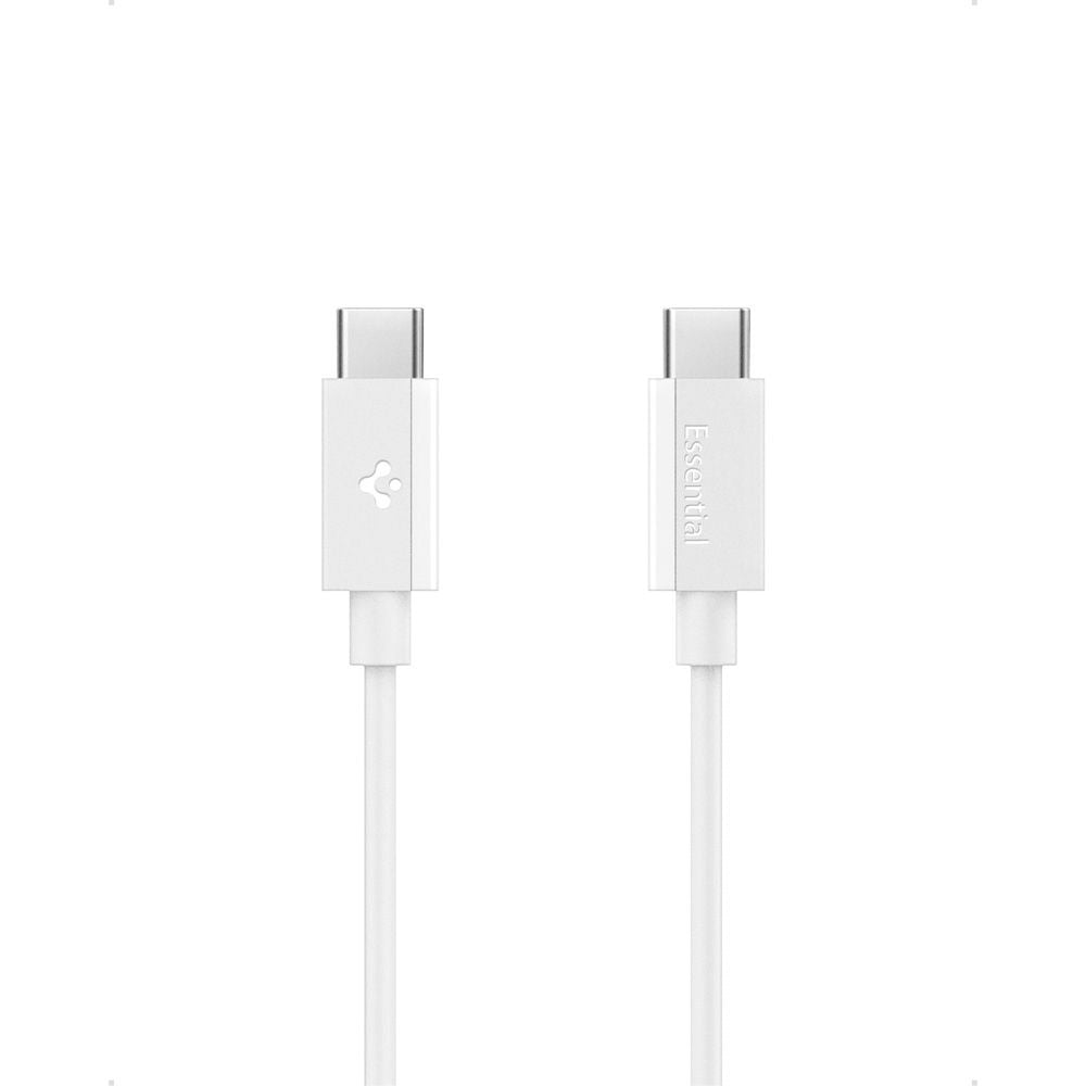 Cablu Spigen Essential EB6010CC (ACA08717), Fast Charging, 2x Type-C, 60W, 480Mbps, 1m, Alb