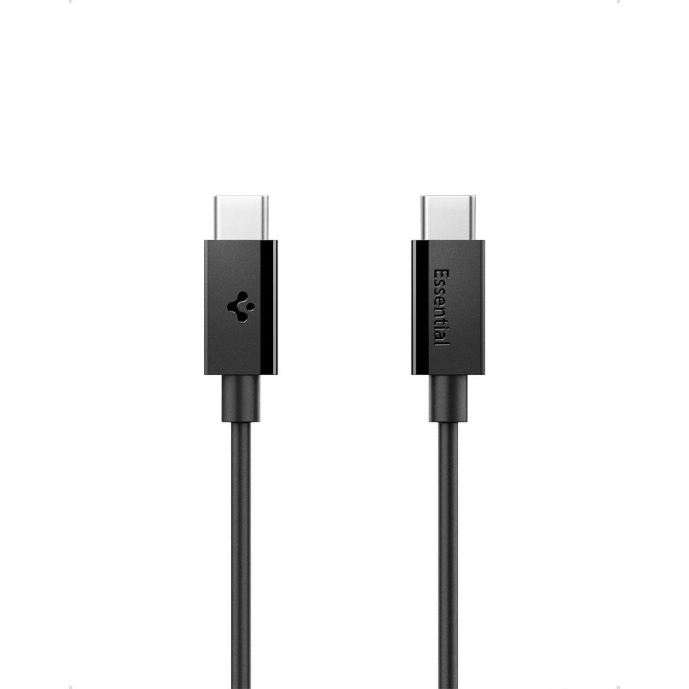 Cablu Spigen Essential EB6010CC (ACA08718), Fast Charging, 2x Type-C, 60W, 480Mbps, 1m, Negru
