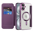 Husa de protectie Techsuit SmartMag Book compatibil cu iPhone 16 Plus, Mov