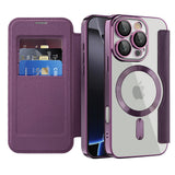 Husa de protectie Techsuit SmartMag Book compatibil cu iPhone 16 Pro Max, Mov