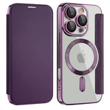 Husa de protectie Techsuit SmartMag Book compatibil cu iPhone 16 Pro Max, Mov