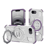 Husa de protectie Techsuit Carbon Shield PRO compatibil cu iPhone 16e / iPhone 17e, Mov Transparent