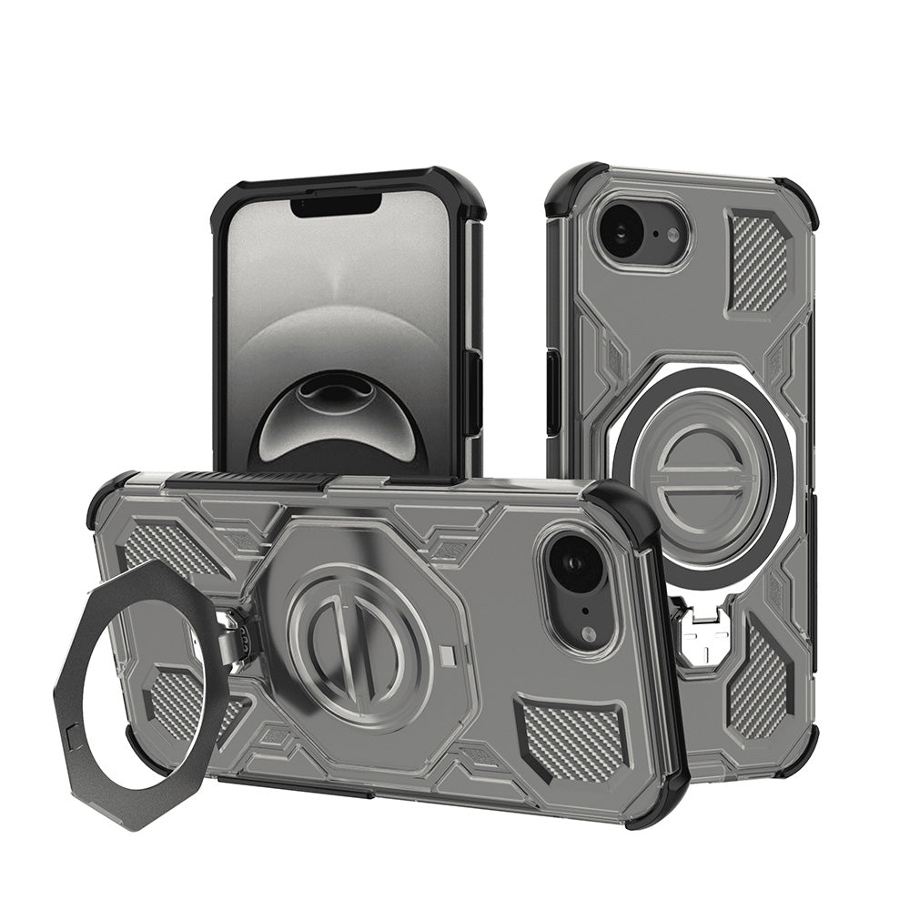 Husa de protectie Techsuit Carbon Shield PRO compatibil cu iPhone 16e / iPhone 17e, Negru Fumuriu
