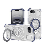 Husa de protectie Techsuit Carbon Shield PRO compatibil cu iPhone 16e / iPhone 17e, Albastru Transparent