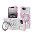 Husa de protectie Techsuit Carbon Shield PRO compatibil cu iPhone 16e / iPhone 17e, Roz Transparent