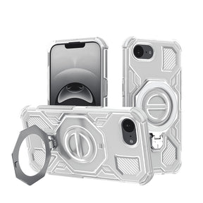 Husa de protectie Techsuit Carbon Shield PRO compatibil cu iPhone 16e / iPhone 17e, Alb Transparent