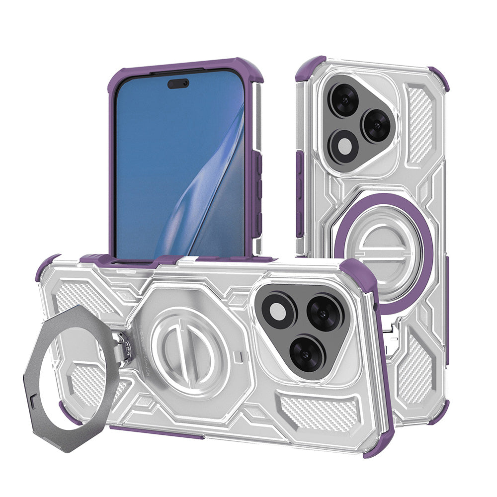 Husa de protectie Techsuit Carbon Shield PRO compatibil cu Honor 400 Lite, Mov Transparent