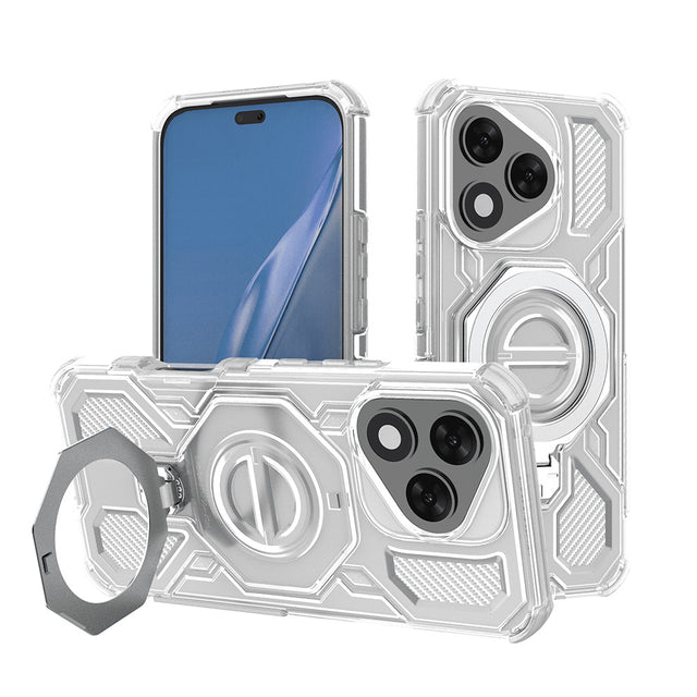 Husa de protectie Techsuit Carbon Shield PRO compatibil cu Honor 400 Lite, Alb Transparent