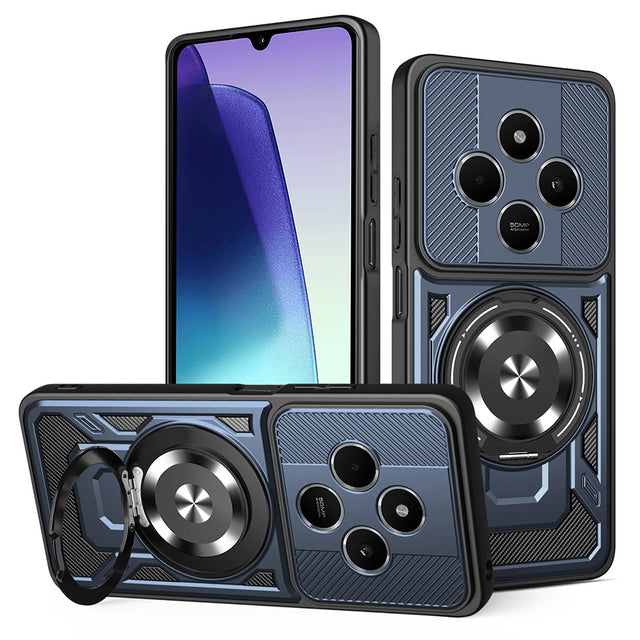 Husa de protectie Techsuit RuggedCam compatibil cu Xiaomi Redmi 14C / Poco C75, Albastru