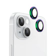 Folie de protectie Blueo Original Metal Frame Lens compatibil cu iPhone 15 / iPhone 15 Plus, Colorful