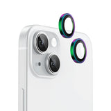 Folie de protectie Blueo Original Metal Frame Lens compatibil cu iPhone 15 / iPhone 15 Plus, Colorful