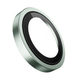 Folie de protectie Blueo Original Metal Frame Lens compatibil cu iPhone 15 / iPhone 15 Plus, Verde Deschis