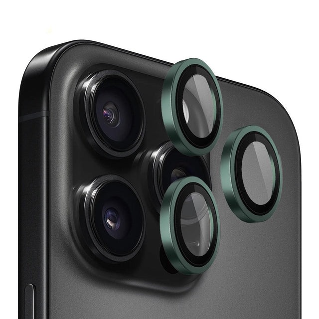 Folie de protectie Blueo Original Metal Frame Lens compatibil cu iPhone 13 Pro / iPhone 13 Pro Max, Verde Alpin