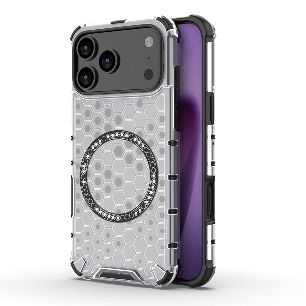 Husa de protectie Techsuit HoneyComb Shield MagSafe compatibil cu iPhone 17 Pro Max, Alb