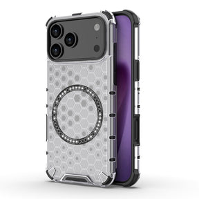 Husa de protectie Techsuit HoneyComb Shield MagSafe compatibil cu iPhone 17 Pro Max, Alb