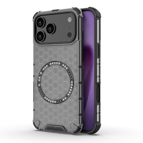 Husa de protectie Techsuit HoneyComb Shield MagSafe compatibil cu iPhone 17 Pro Max, Negru