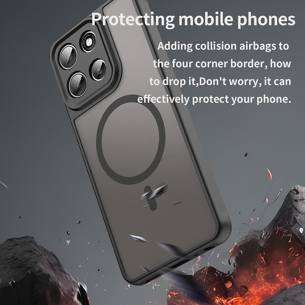 Husa de protectie Techsuit HaloFrost II MagSafe compatibil cu Motorola Moto G56, Negru