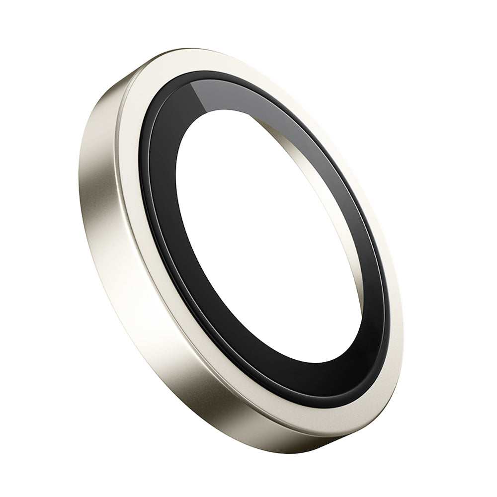 Folie de protectie Blueo Original Metal Frame Lens compatibil cu iPhone 15 / iPhone 15 Plus, Galben