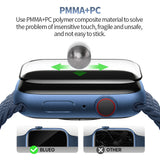 Folie de protectie smartwatch Blueo High Molecule Screen Protector with Dust Removal Locator compatibil cu Apple Watch 4/5/6/SE/SE 2 (40mm), Negru