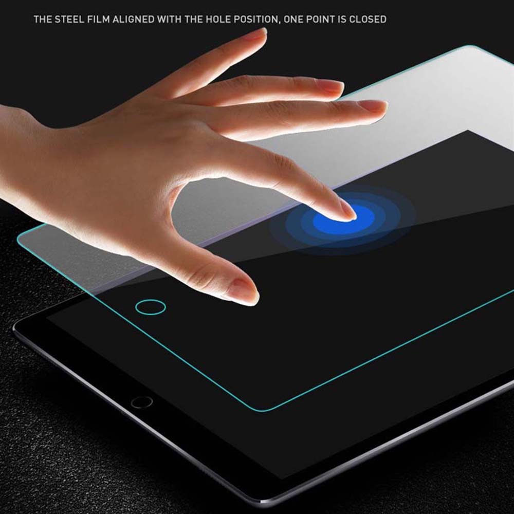 Husa de protectie tableta Blueo HD Tempered Glass compatibil cu iPad 10.2" (2021 / 2020 / 2019), Transparent