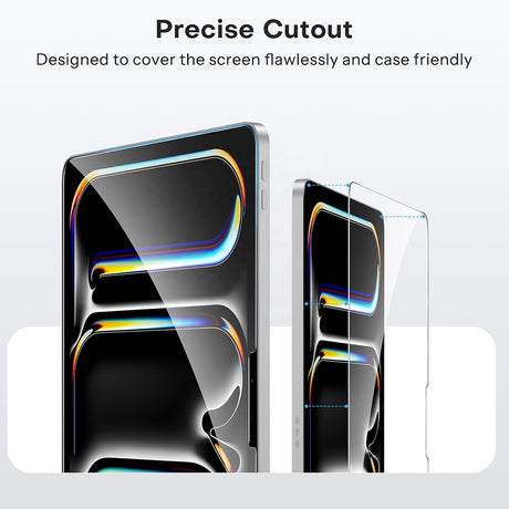 Husa de protectie tableta Blueo HD Tempered Glass compatibil cu iPad Pro 13 (2024) / iPad Pro 13 (2025), Transparent