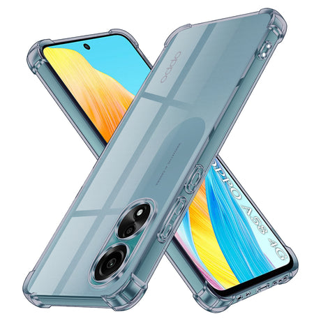 Husa de protectie Techsuit Shockproof Clear Silicone compatibil cu Oppo A58 4G, Negru Fumuriu