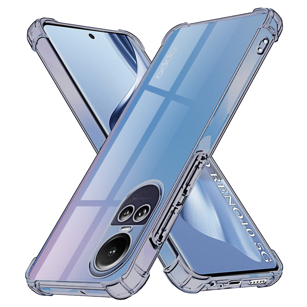 Husa de protectie Techsuit Shockproof Clear Silicone compatibil cu Oppo Reno10 / Reno10 Pro, Negru Fumuriu