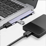 Hub/Dock Techsuit Docking Station ZenithDock 4 in 1 (H13), USB-C to 3x USB 2.0, 1x USB 3.0, Gri