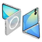 Husa de protectie Spigen Air Skin MagSafe (ACS09556) compatibil cu Samsung Galaxy Z Flip7, Crystal Clear / Alb