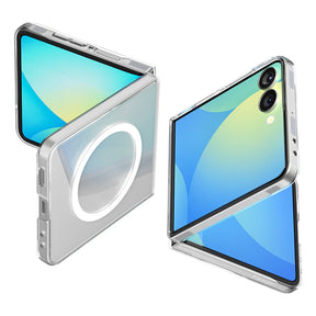 Husa de protectie Spigen Air Skin MagSafe (ACS09556) compatibil cu Samsung Galaxy Z Flip7, Crystal Clear / Alb