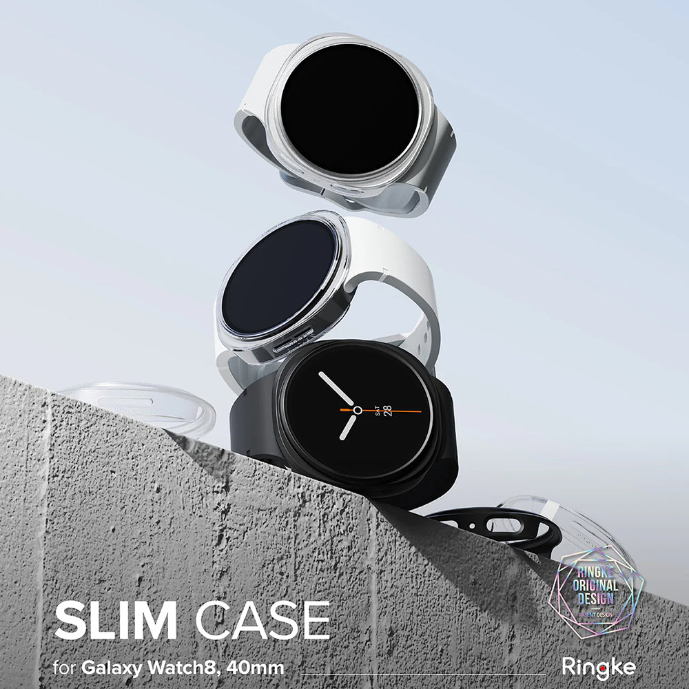 Husa de protectie smartwatch Ringke (set de 2) Slim Case compatibil cu Samsung Galaxy Watch8 40mm, Transparent / Alpine Clear